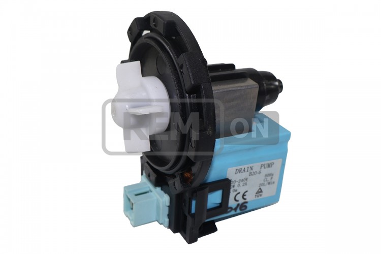 Насос пральної машини зливний Drain Pump B20-6, YPW1025, Beko 82000719 (8 защіпок)